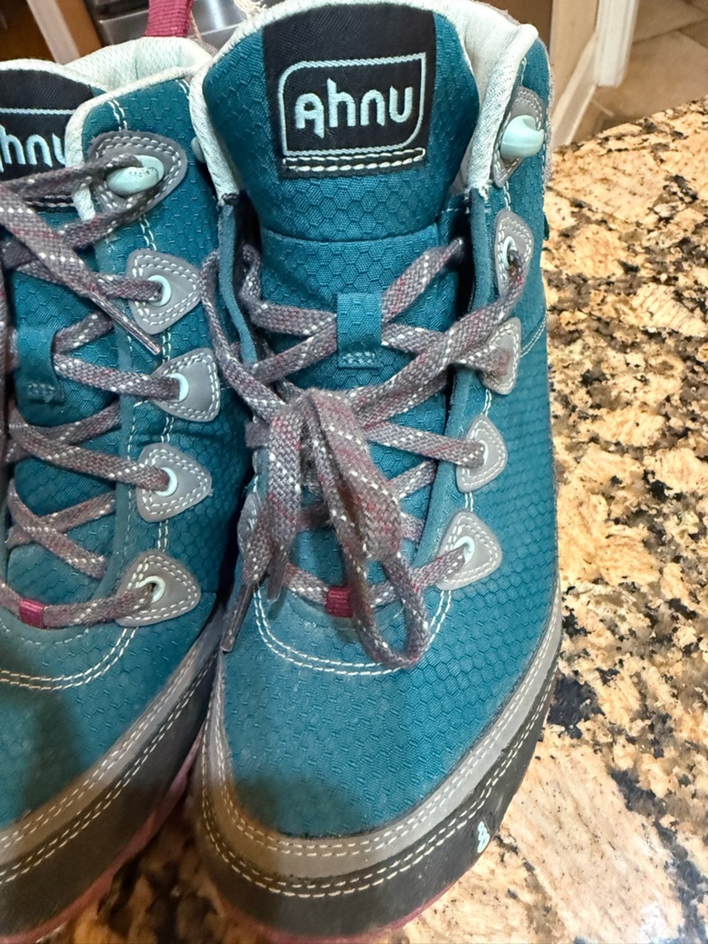 Ahnu Teal and Gray Outdoor Boots size 6 ladies - Picture 2 of 12